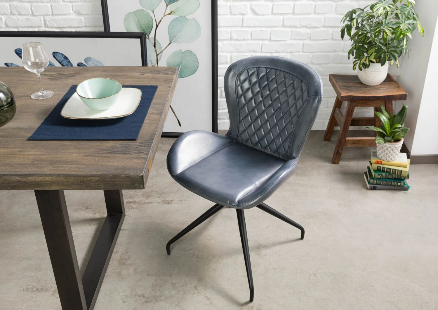 Chaise 61x52 Cuir Set 2 IRON LABEL #512 2 Chaise 61x52 Cuir Set 2 IRON LABEL #512 – Image 2