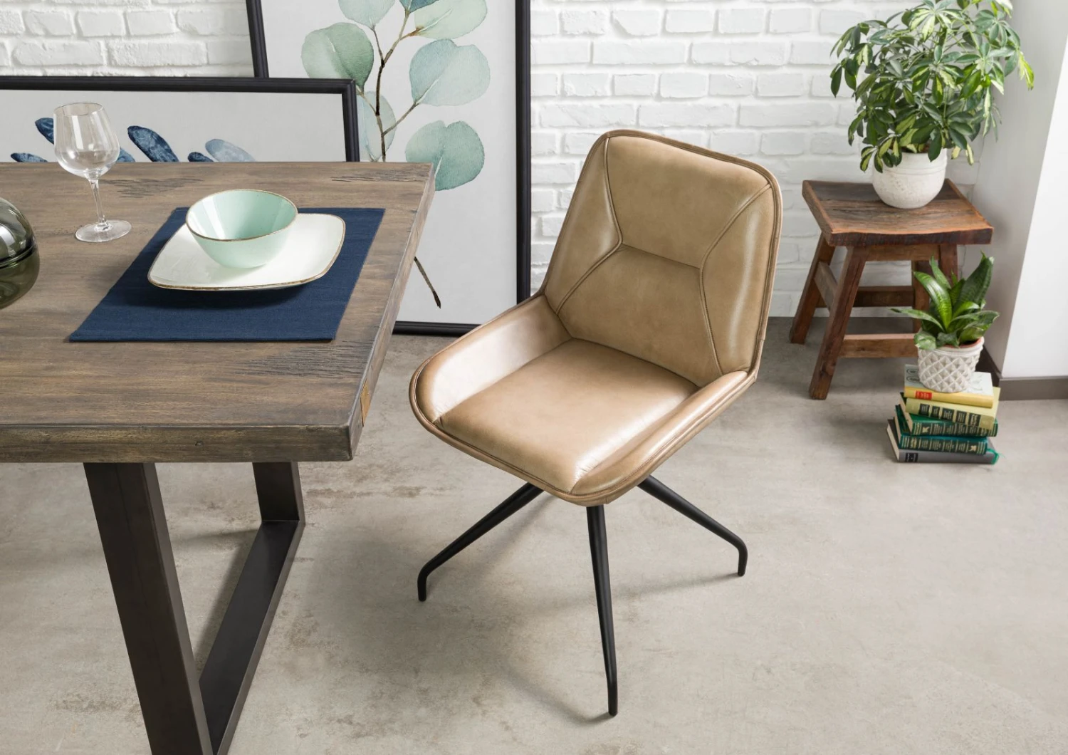 Chaise 49x56 Cuir IRON LABEL #608 2 Chaise 49x56 Cuir IRON LABEL #608 â Image 2