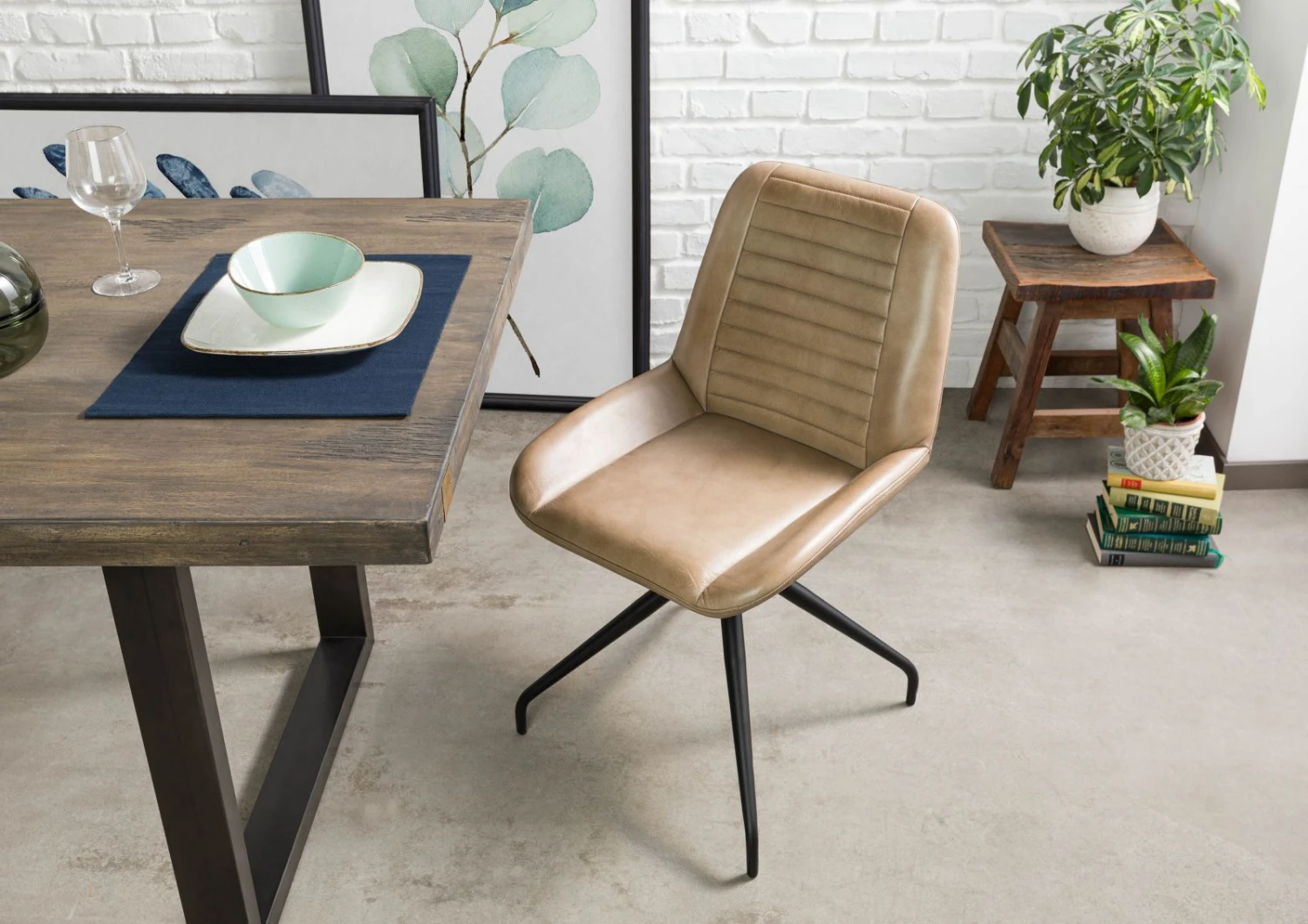 Chaise 49x56 Cuir IRON LABEL #609 2 Chaise 49x56 Cuir IRON LABEL #609 – Image 2