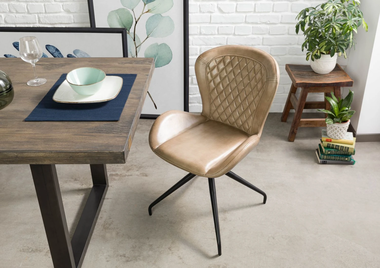 Chaise 61x52 Cuir IRON LABEL #612 2 Chaise 61x52 Cuir IRON LABEL #612 – Image 2