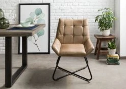 Chaise 60x67 Cuir IRON LABEL #613 11 Chaise 60x67 Cuir IRON LABEL #613 -Massivmoebel24 09 151 890 6013 3