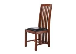 Chaise Rembourée 43x50 Acacia Laqué Nougat Set 2 OXFORD #29 -Massivmoebel24 09 153 620 1002 9