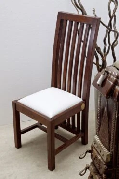 Chaise Rembourée 43x50 Acacia Laqué Nougat Set 2 OXFORD #30 8 Chaise Rembourée 43x50 Acacia Laqué Nougat Set 2 OXFORD #30 -Massivmoebel24 09 153 620 1003 2 3