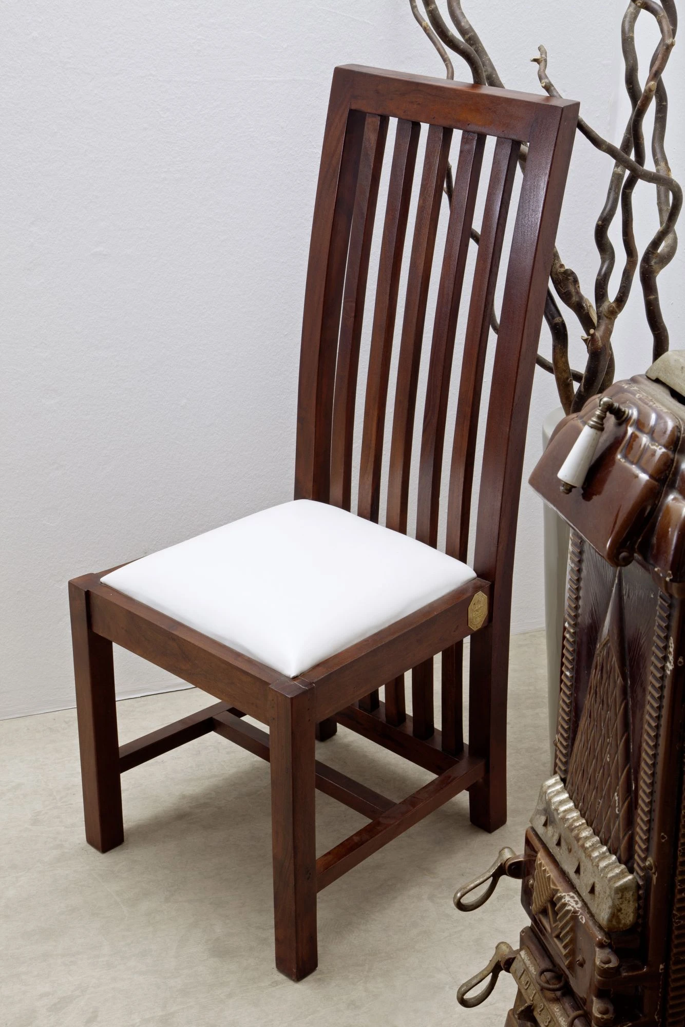 Chaise Rembourée 43x50 Acacia Laqué Nougat Set 2 OXFORD #30 3 Chaise Rembourée 43x50 Acacia Laqué Nougat Set 2 OXFORD #30 – Image 3