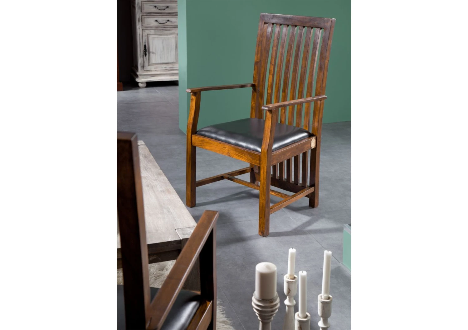 Fauteuil 59x63 Acacia Laqué Miel OXFORD #027 1 Fauteuil 59x63 Acacia Laqué Miel OXFORD #027