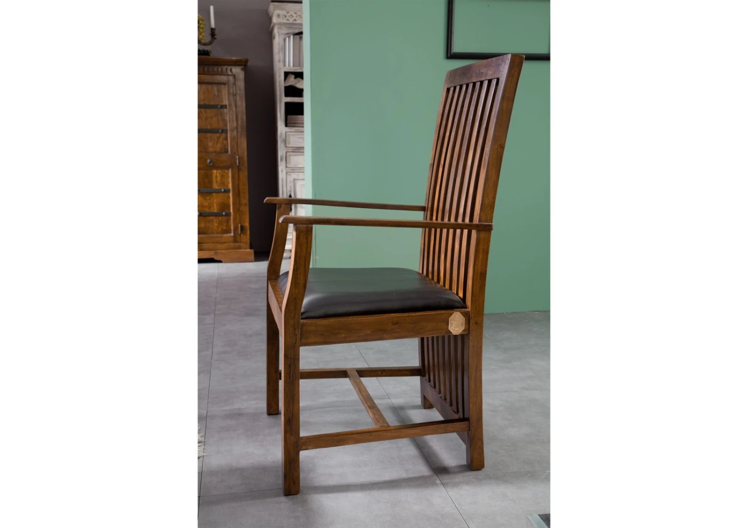 Fauteuil 59x63 Acacia Laqué Miel OXFORD #027 2 Fauteuil 59x63 Acacia Laqué Miel OXFORD #027 – Image 2