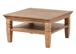 Table Basse Manguier 85x85x45 Huilé Beige TOULOUSE #12 -Massivmoebel24 09 200 188 0012 09