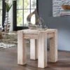 Tabouret 40x40 Acacia Blanchi Blanc NATURE WHITE #10