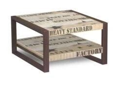 Table Basse 60x60 Manguier Brut Imprimé Bois Naturel FACTORY #125