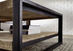 Table Basse 140x80 Manguier Brut Imprimé Bois Naturel FACTORY #126 -Massivmoebel24 09 200 559 0126 4