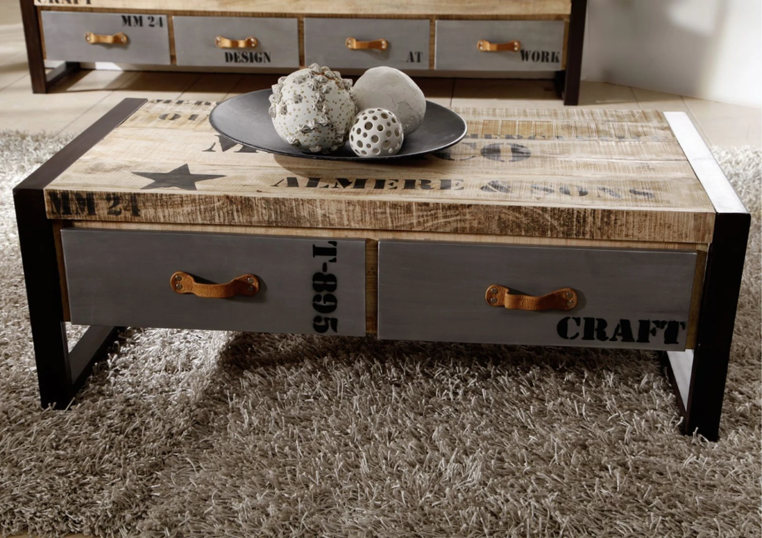 Table Basse 115x60 Manguier Brut Imprimé Bois Naturel FACTORY #128 1 Table Basse 115x60 Manguier Brut Imprimé Bois Naturel FACTORY #128