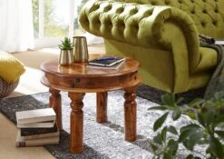 Table Basse 60x60 Acacia Laqué Miel OXFORD #0329