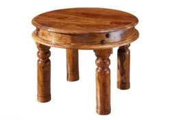 Table Basse 60x60 Acacia Laqué Miel OXFORD #0329 -Massivmoebel24 09 200 610 0129 9