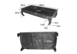 Table Basse 160x80 Acacia Laqué Nougat OPIUM #626 10 Table Basse 160x80 Acacia Laqué Nougat OPIUM #626 -Massivmoebel24 09 200 620 9050 8