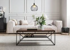 Table De Salle De Séjour En Bois De Manguier 110x55x43 Marron Huilé LOUNGE COLLECTION #100 -Massivmoebel24 09 200 632 1000 01