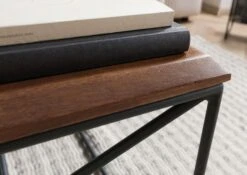 Table De Salle De Séjour En Bois De Manguier 110x55x43 Marron Huilé LOUNGE COLLECTION #100 -Massivmoebel24 09 200 632 1000 07