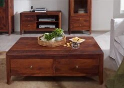 Table Basse 120x70 Palissandre Huilé Noisette BROOKLYN #12 8 Table Basse 120x70 Palissandre Huilé Noisette BROOKLYN #12 -Massivmoebel24 09 200 655 0012 3