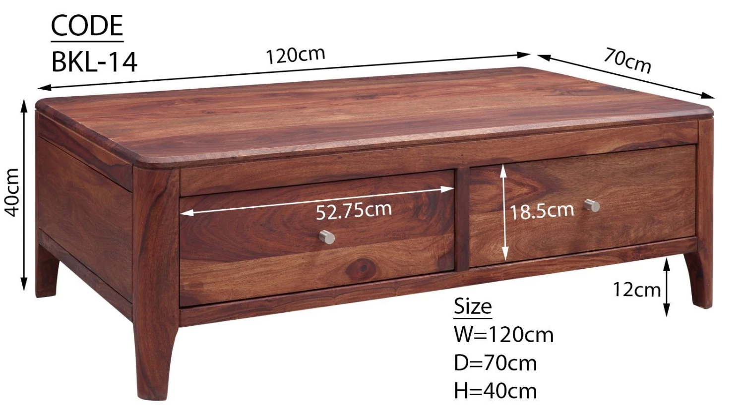 Table Basse 120x70 Palissandre Huilé Noisette BROOKLYN #12 5 Table Basse 120x70 Palissandre Huilé Noisette BROOKLYN #12 – Image 5