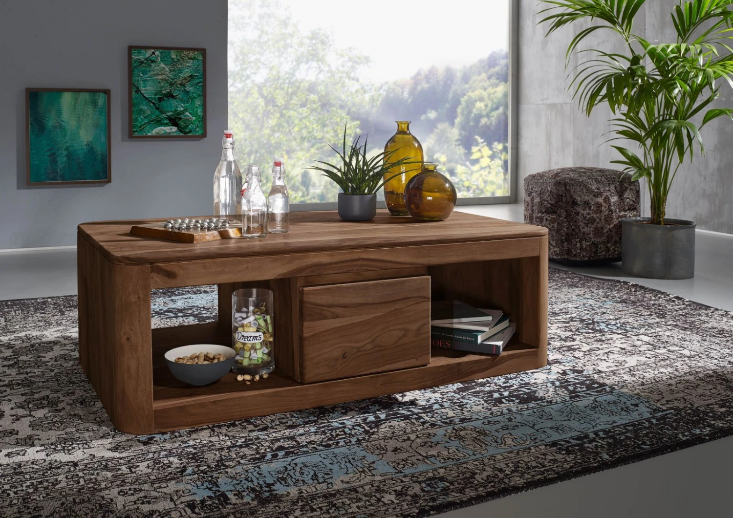 Table Basse 118x65 Palissandre Teinté Smoked Cherry TORONTO #152 1 Table Basse 118x65 Palissandre Teinté Smoked Cherry TORONTO #152