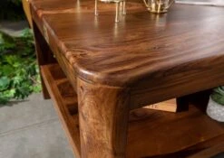 Table Basse 120x70 Palissandre Ciré Noisette TORONTO #205 -Massivmoebel24 09 200 665 1005 4