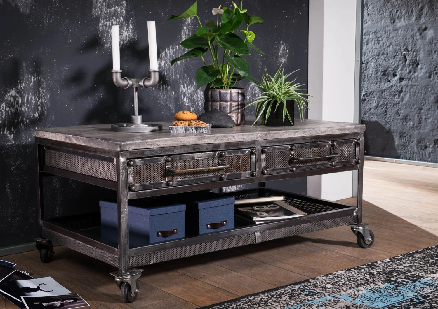 Table Basse 110x60 Manguier Laqué Gris HEAVY INDUSTRY #122 1 Table Basse 110x60 Manguier Laqué Gris HEAVY INDUSTRY #122