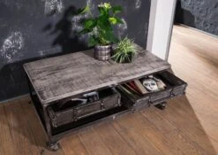 Table Basse 110x60 Manguier Laqué Gris HEAVY INDUSTRY #122 11 Table Basse 110x60 Manguier Laqué Gris HEAVY INDUSTRY #122 -Massivmoebel24 09 200 677 0012 4