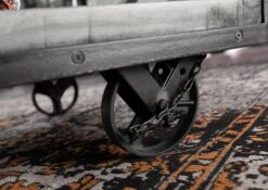 Table Basse 112x61 Manguier Laqué Gris HEAVY INDUSTRY #162 -Massivmoebel24 09 200 677 0162 5