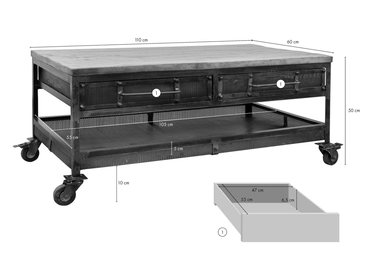 Table Basse 110x60 Manguier Laqué Gris HEAVY INDUSTRY #122 7 Table Basse 110x60 Manguier Laqué Gris HEAVY INDUSTRY #122 – Image 7