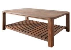 Table Basse 120x80 Palissandre Huilé Gris Taupe BUENO #2001 -Massivmoebel24 09 200 679 2001 9