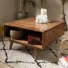 Table Basse En Bois D'acacia Laqué Brun MOSAYK #116