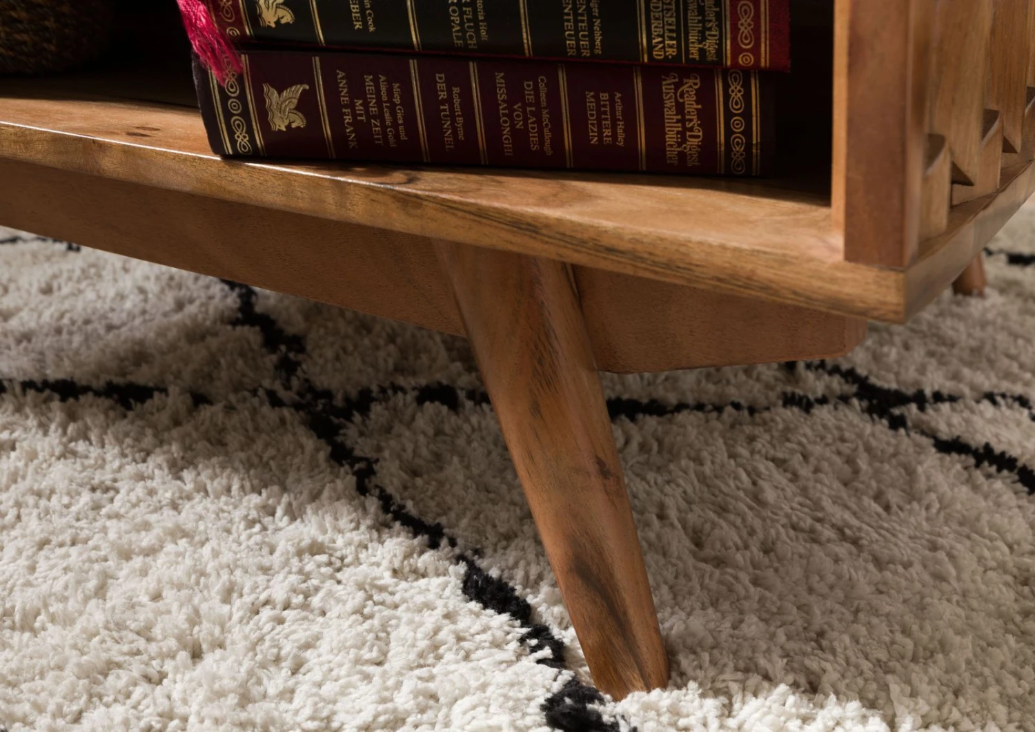 Table Basse En Bois D'acacia Laqué Brun MOSAYK #116 6 Table Basse En Bois D'acacia Laqué Brun MOSAYK #116 – Image 6