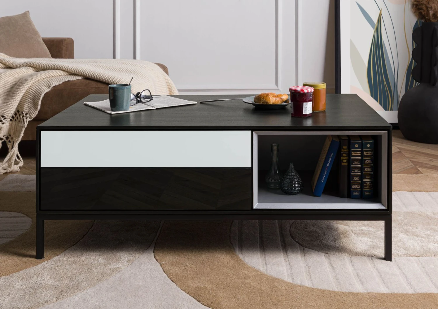 Table Basse 112x67x43 Bois De Manguier Gris Huilé CHICAGO # 212 1 Table Basse 112x67x43 Bois De Manguier Gris Huilé CHICAGO # 212