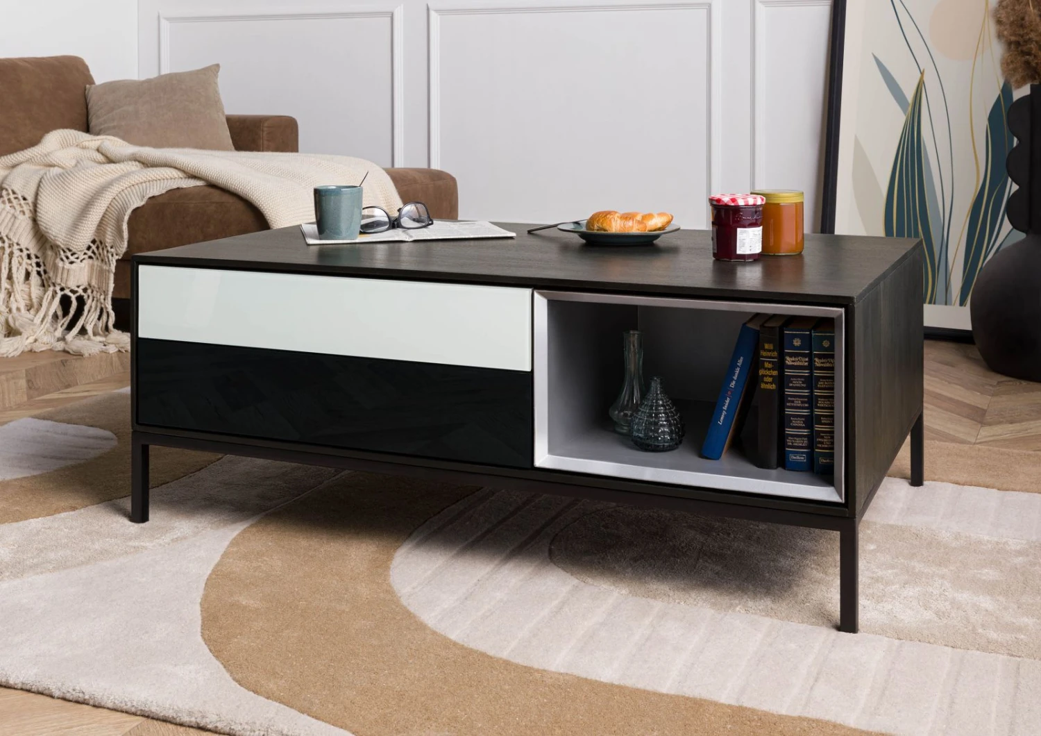 Table Basse 112x67x43 Bois De Manguier Gris Huilé CHICAGO # 212 3 Table Basse 112x67x43 Bois De Manguier Gris Huilé CHICAGO # 212 – Image 3