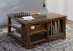 Table Basse 90x90 Bois De Récupération Laqué Multicolore NATURE OF SPIRIT #105