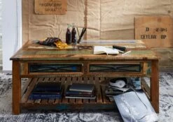 Table Basse 140x80 Bois De Récupération Laqué Multicolore NATURE OF SPIRIT #108 9 Table Basse 140x80 Bois De Récupération Laqué Multicolore NATURE OF SPIRIT #108 -Massivmoebel24 09 200 700 0009 3