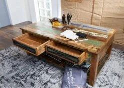 Table Basse 140x80 Bois De Récupération Laqué Multicolore NATURE OF SPIRIT #108 10 Table Basse 140x80 Bois De Récupération Laqué Multicolore NATURE OF SPIRIT #108 -Massivmoebel24 09 200 700 0009 4