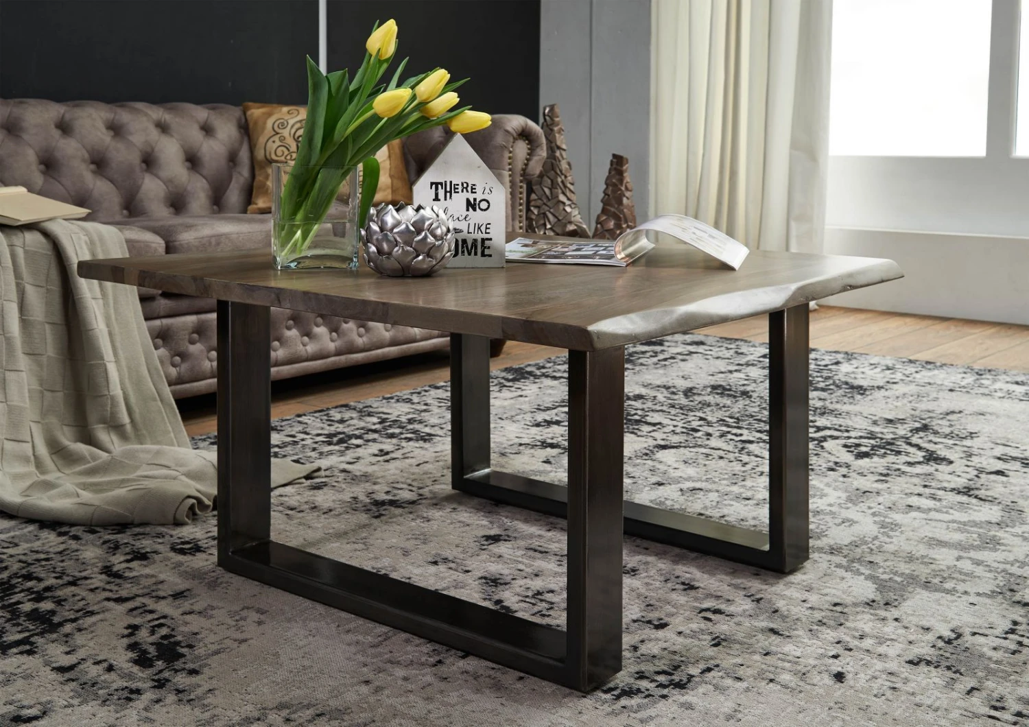 Table Basse 80x80 Palissandre Laqué Smoked Oak FREEFORM #0201 3 Table Basse 80x80 Palissandre Laqué Smoked Oak FREEFORM #0201 – Image 3