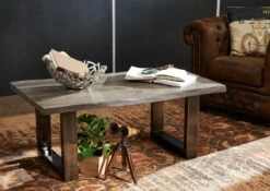 Table Basse 110x60 Palissandre Laqué Smoked Oak FREEFORM #0315