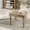 Table Basse 60x60 Palissandre Huilé Gris Taupe LEEDS #26
