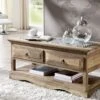 Table Basse 110x50 Palissandre Huilé Gris Taupe LEEDS #44