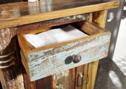 Table De Nuit 50x42 Bois De Récupération Laqué Multicolore FABLE #03 12 Table De Nuit 50x42 Bois De Récupération Laqué Multicolore FABLE #03 -Massivmoebel24 09 200 751 0003 5