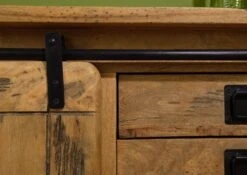 Table Basse En Bois De Manguier Laqué Naturel RAILWAY #1011 -Massivmoebel24 09 200 772 0111 05