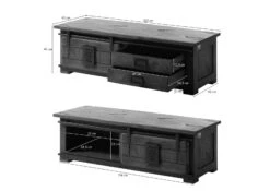 Banc De Vestibule En Bois De Manguier 120x45x40, Vernis Beige, RAILWAY #3011 17 Banc De Vestibule En Bois De Manguier 120x45x40, Vernis Beige, RAILWAY #3011 -Massivmoebel24 09 200 772 0111 08 2