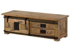 Table Basse En Bois De Manguier Laqué Naturel RAILWAY #1011 -Massivmoebel24 09 200 772 0111 09