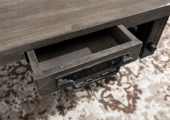 Table Basse 110x80 Manguier Laqué Gris RAILWAY #205 -Massivmoebel24 09 200 772 1006 5