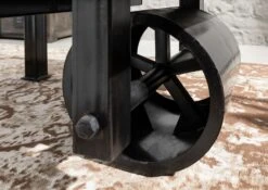 Table Basse 110x80 Manguier Laqué Gris RAILWAY #205 -Massivmoebel24 09 200 772 1006 7