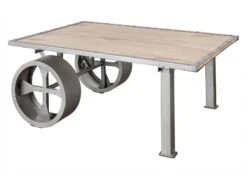 Table Basse 110x80 Manguier Laqué Blanchi RAILWAY #333 15 Table Basse 110x80 Manguier Laqué Blanchi RAILWAY #333 -Massivmoebel24 09 200 772 2027 9