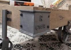 Table Basse 120x60 Manguier Laqué Blanchi RAILWAY #360 -Massivmoebel24 09 200 772 2041 5