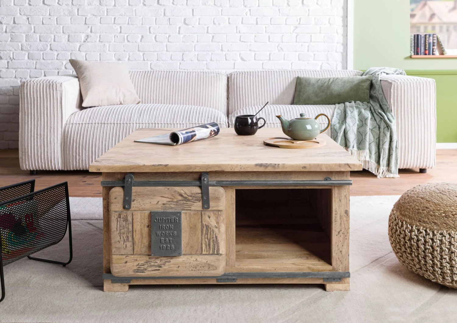 Table De Salle à Manger En Bois De Manguier 90x90x45, Vernis Beige, RAILWAY #3006 3 Table De Salle à Manger En Bois De Manguier 90x90x45, Vernis Beige, RAILWAY #3006 – Image 3