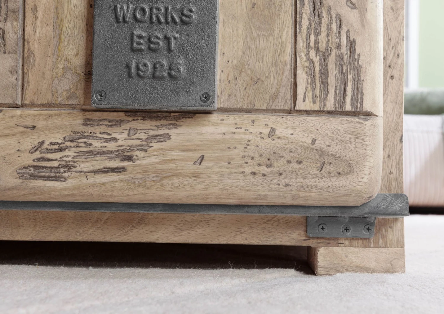 Table De Salle à Manger En Bois De Manguier 90x90x45, Vernis Beige, RAILWAY #3006 6 Table De Salle à Manger En Bois De Manguier 90x90x45, Vernis Beige, RAILWAY #3006 – Image 6